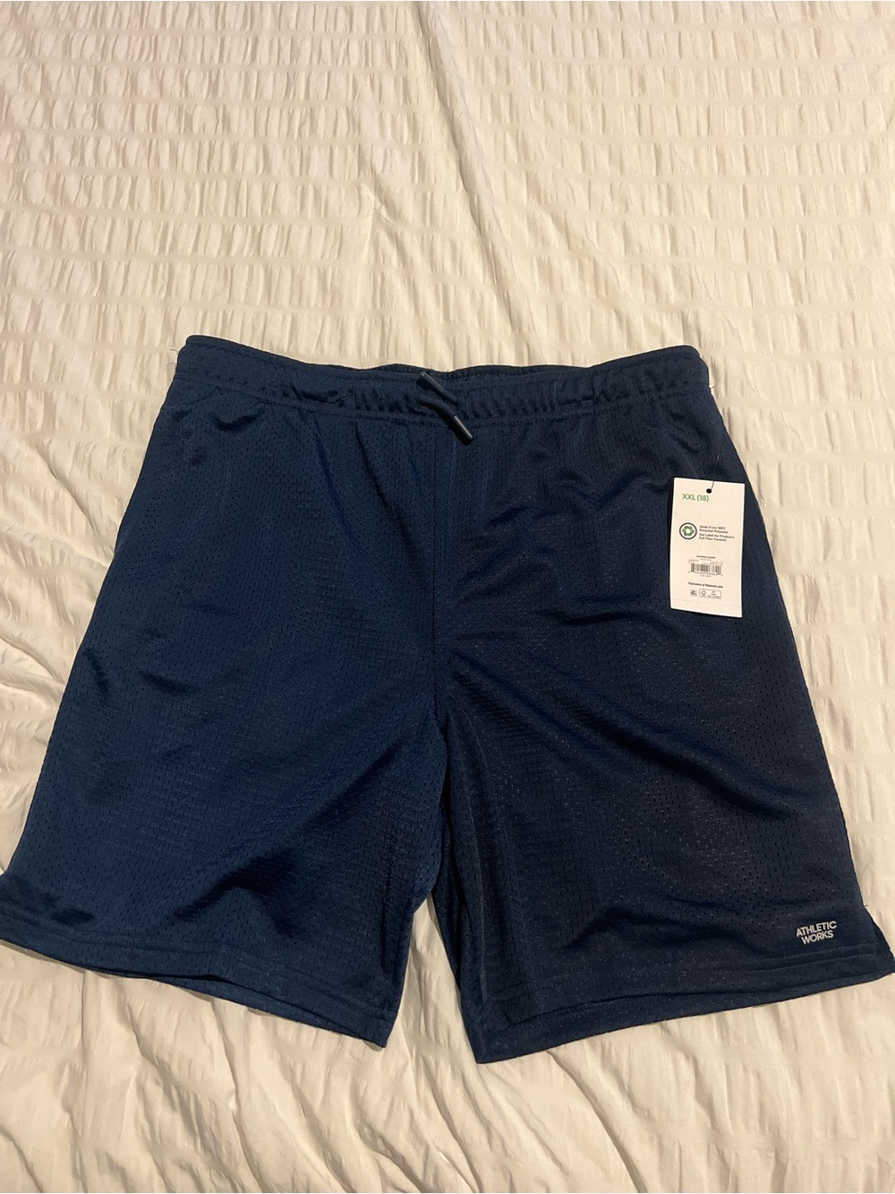 Athletic Works Dark Navy Mesh Athletic Shorts